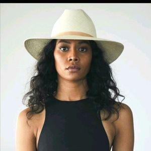 Janessa Leone straw sun hat panama MED
